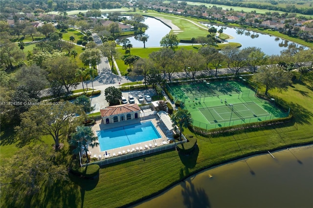 819 SW Bromelia Ter, Stuart, FL 34997 - aerial view of property and surrounding area featuring a large body of water