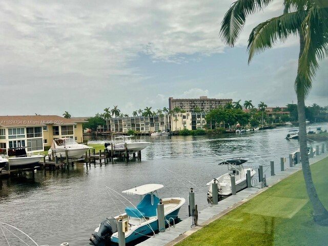 930 SE 9th Ave Unit 11, Pompano Beach, FL 33060 - water view featuring a dock