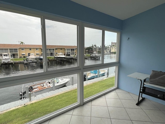 930 SE 9th Ave Unit 11, Pompano Beach, FL 33060 - sunroom / solarium featuring a water view