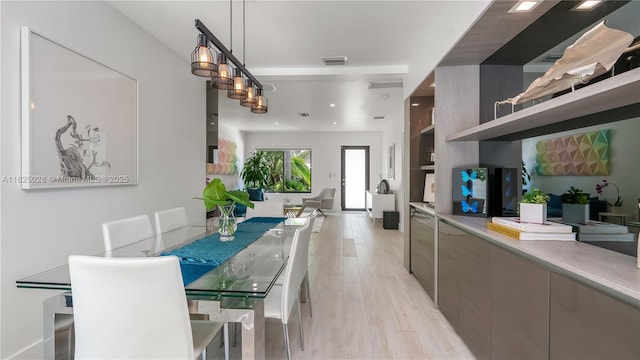 3020 SW 2nd Ave, Miami, FL 33129 - dining area with light wood-style flooring