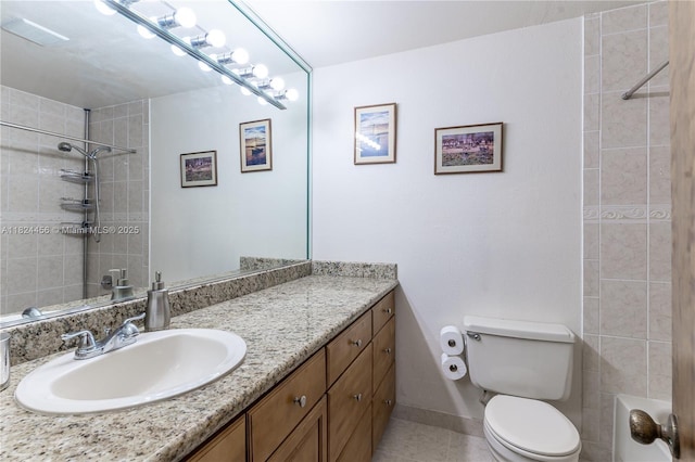 1460 NW 99th Ave, Plantation, FL 33322 - full bathroom featuring vanity, tiled shower, and tile patterned floors