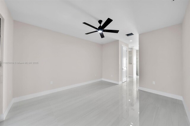 1520 NW 36th Pl, Cape Coral, FL 33993 - spare room featuring ceiling fan and recessed lighting