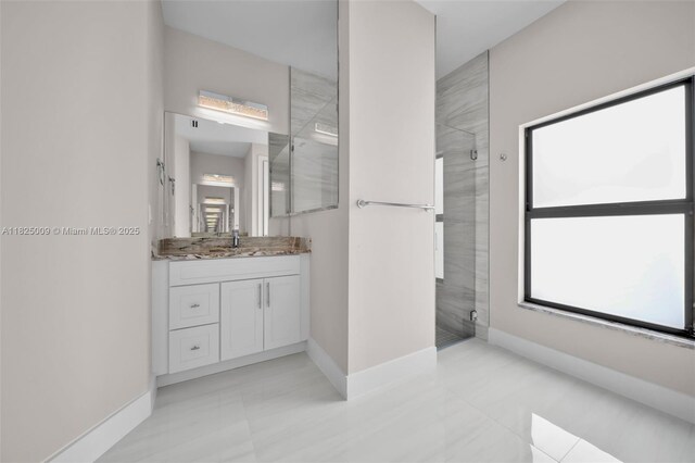 1520 NW 36th Pl, Cape Coral, FL 33993 - bathroom featuring a shower stall and vanity