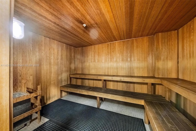 1900 N Bayshore Dr Unit 4111, Miami, FL 33132 - sauna featuring wooden ceiling and wooden walls