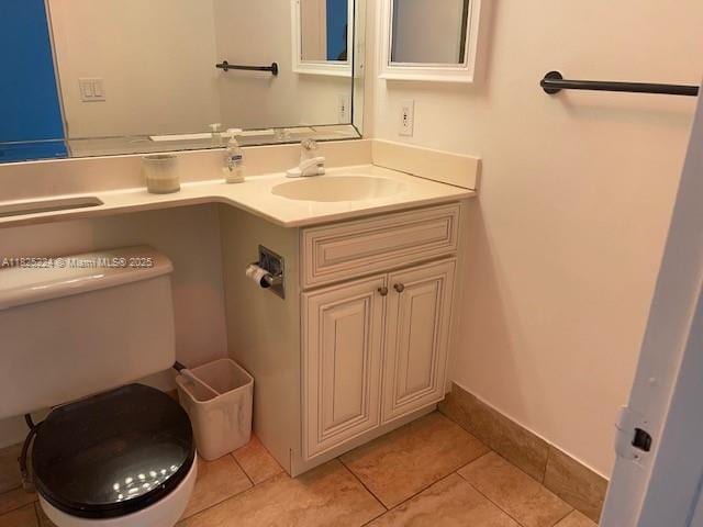 1224 S Military Trl Unit 2312, Deerfield Beach, FL 33442 - half bath with vanity and tile patterned flooring