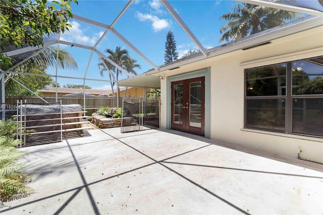 134 E Palm Dr, Margate, FL 33063 - view of patio with french doors and a lanai