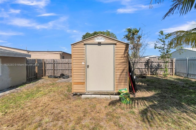 3610 NW 171st St, Miami Gardens, FL 33056 - view of shed with a fenced backyard