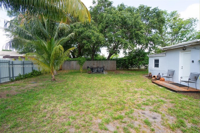 3610 NW 171st St, Miami Gardens, FL 33056 - fenced backyard featuring a deck