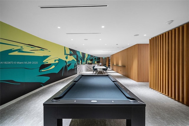 300 Biscayne Blvd Way Unit 4301, Miami, FL 33131 - recreation room with wallpapered walls and pool table