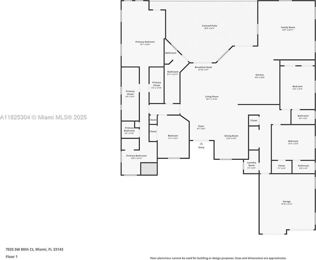 7025 SW 80th Ct, Miami, FL 33143 - view of home floor plan