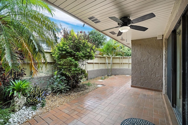 608 Saint Andrews Rd Unit 46, Hollywood, FL 33021 - view of patio featuring ceiling fan