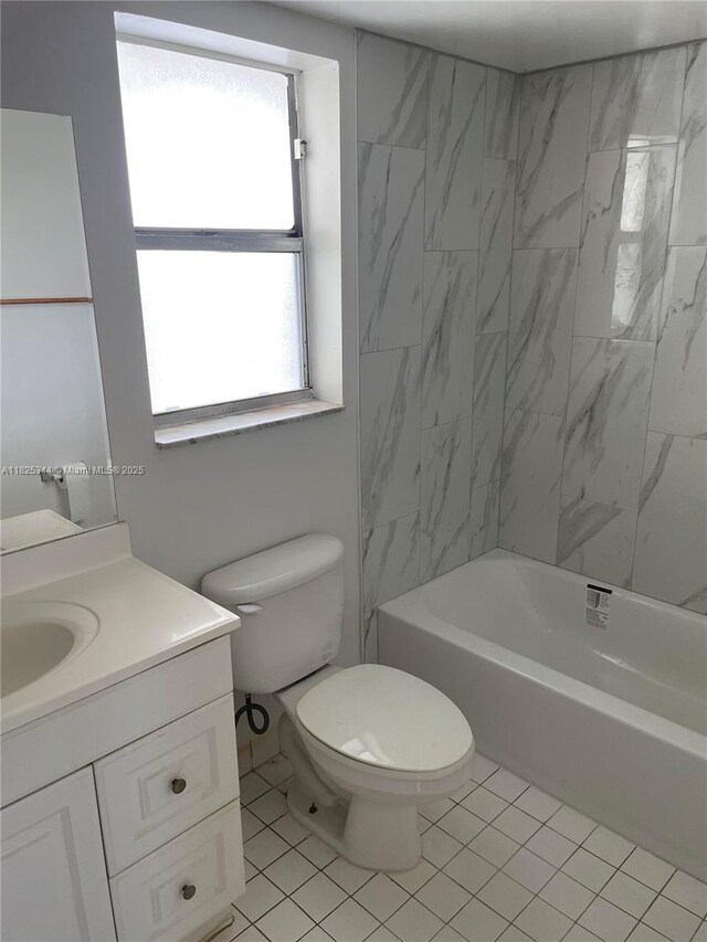 8325 Sunrise Lakes Blvd Unit 305, Sunrise, FL 33322 - bathroom with vanity, tile patterned floors, and bathing tub / shower combination