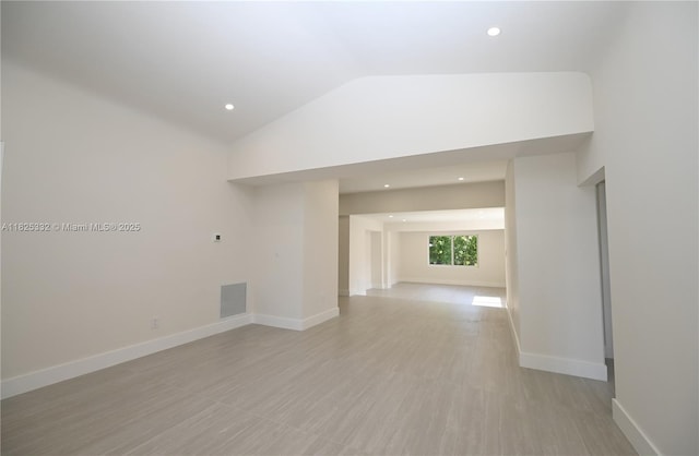 2949 SW 14th St, Miami, FL 33145 - empty room with vaulted ceiling and recessed lighting