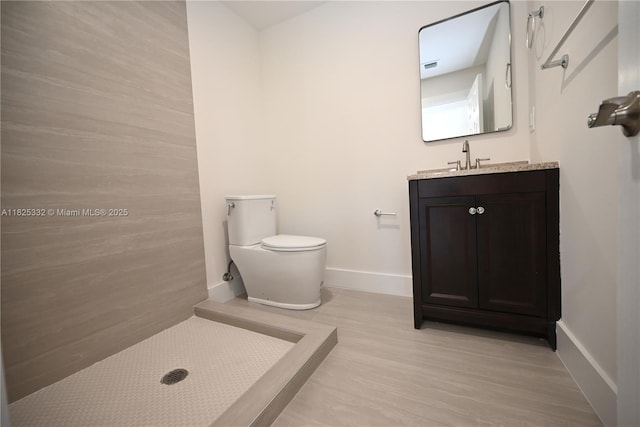 2949 SW 14th St, Miami, FL 33145 - full bathroom featuring vanity, wood finished floors, and a shower