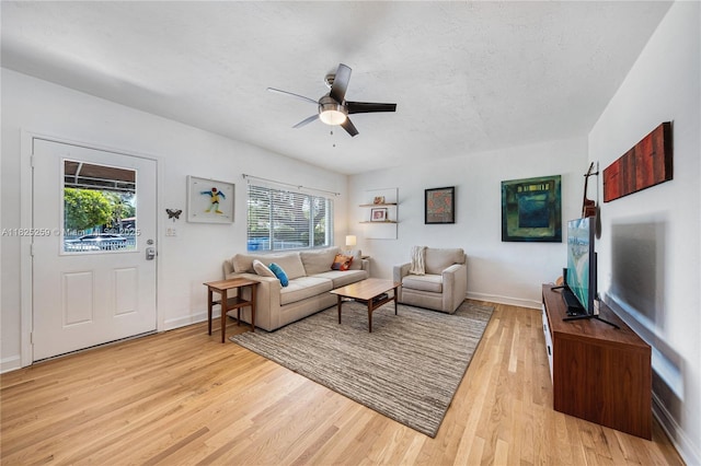 443 SW 18th Rd, Miami, FL 33129 - living area with light wood-style flooring and ceiling fan