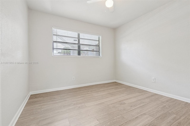 2817 SW 8th St, Fort Lauderdale, FL 33312 - empty room with light wood-style flooring and ceiling fan