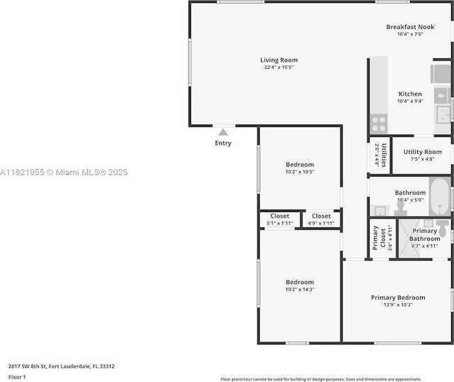 2817 SW 8th St, Fort Lauderdale, FL 33312 - view of home floor plan
