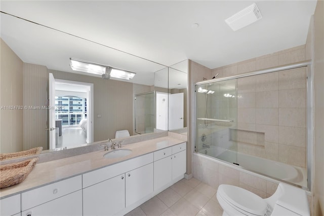 9601 Collins Ave Unit 809, Bal Harbour, FL 33154 - full bath featuring tile patterned floors, tiled shower / bath, and vanity
