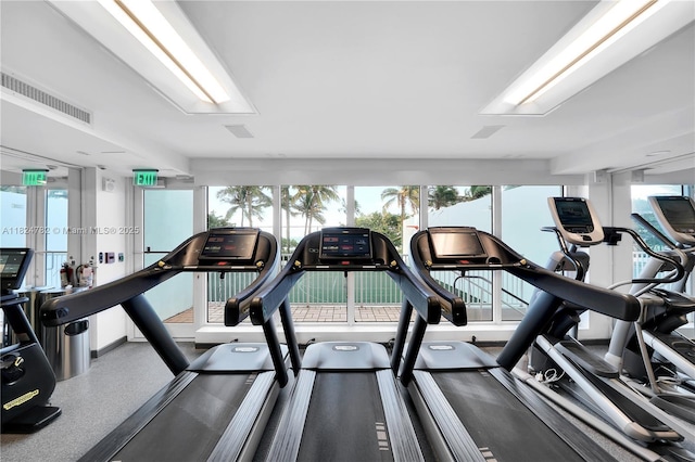 9601 Collins Ave Unit 809, Bal Harbour, FL 33154 - gym with plenty of natural light