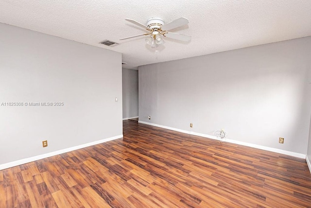 3420 NW 21st Ct, Coconut Creek, FL 33066 - unfurnished room with ceiling fan, wood finished floors, and a textured ceiling