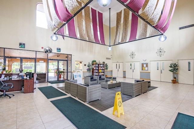 3420 NW 21st Ct, Coconut Creek, FL 33066 - community lobby with a high ceiling