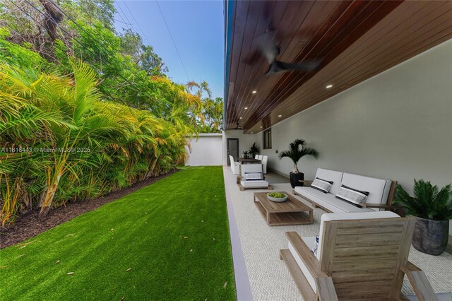 1344 SW 18th St, Miami, FL 33145 - view of yard with a patio