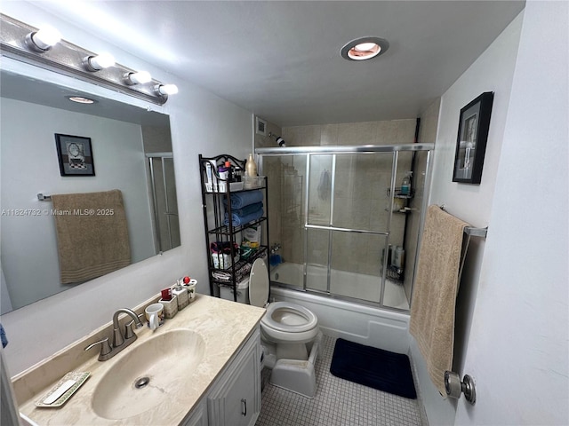 3821 Environ Blvd Unit 407, Lauderhill, FL 33319 - full bathroom with vanity, tile patterned floors, and bath / shower combo with glass door