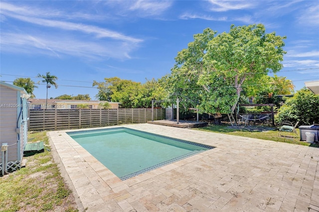 3338 Cleveland St, Hollywood, FL 33021 - view of pool featuring a fenced backyard and a patio
