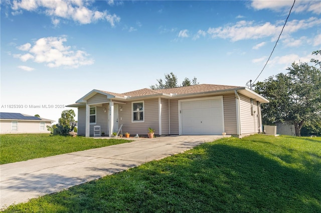 2818 W 66th St, Lehigh Acres, FL 33971 - ranch-style home featuring a garage, driveway, and a front yard