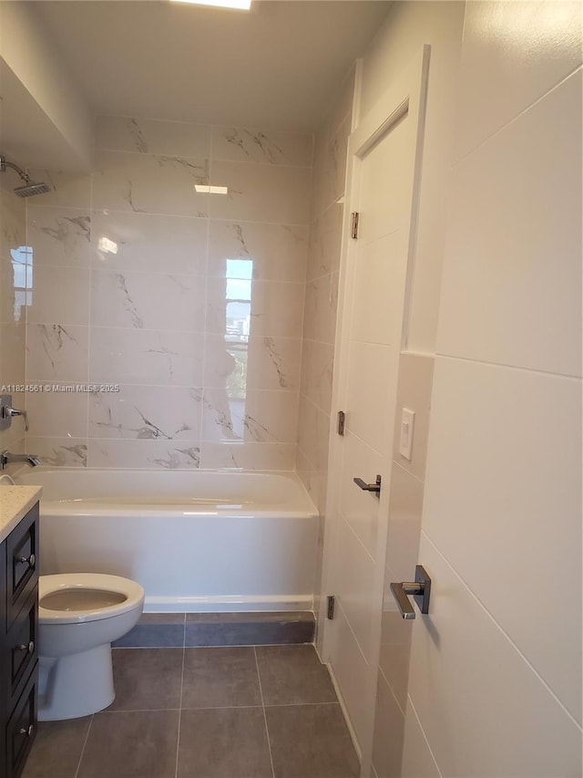 13499 Biscayne Blvd Unit 1105, North Miami, FL 33181 - bathroom with vanity, tile patterned flooring, and shower / tub combination