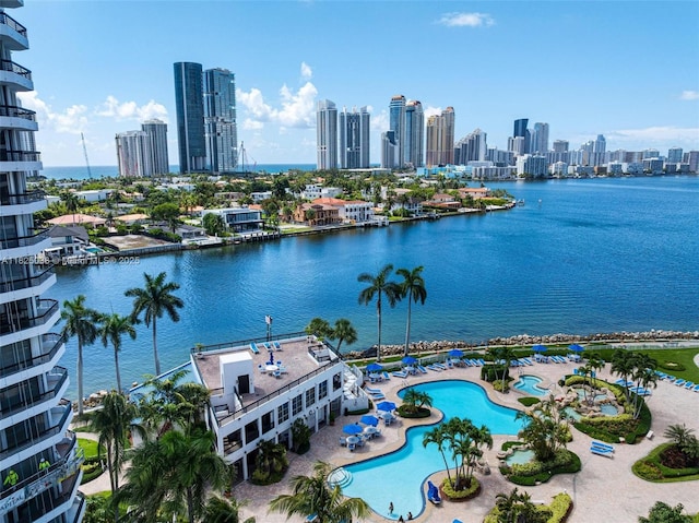 3500 Mystic Pointe Dr Unit 1702, Aventura, FL 33180 - bird's eye view of skyline and a large body of water