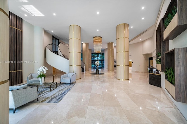 3500 Mystic Pointe Dr Unit 1702, Aventura, FL 33180 - building lobby featuring recessed lighting