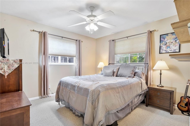 8220 NW 24th Ct, Pembroke Pines, FL 33024 - bedroom featuring light colored carpet and a ceiling fan