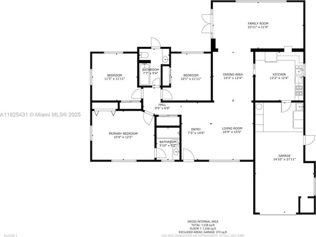 8220 NW 24th Ct, Pembroke Pines, FL 33024 - view of floor plan / room layout