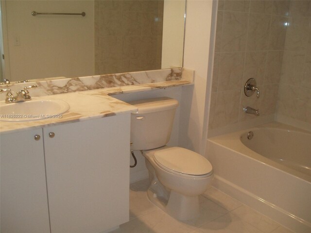 18800 NE 29th Ave Unit 730, Aventura, FL 33180 - bathroom with vanity, tile patterned flooring, and bathtub / shower combination