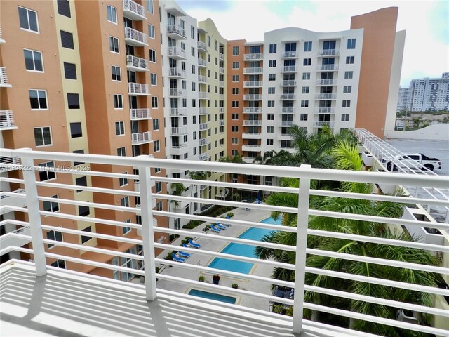 18800 NE 29th Ave Unit 730, Aventura, FL 33180 - balcony with view of pool area