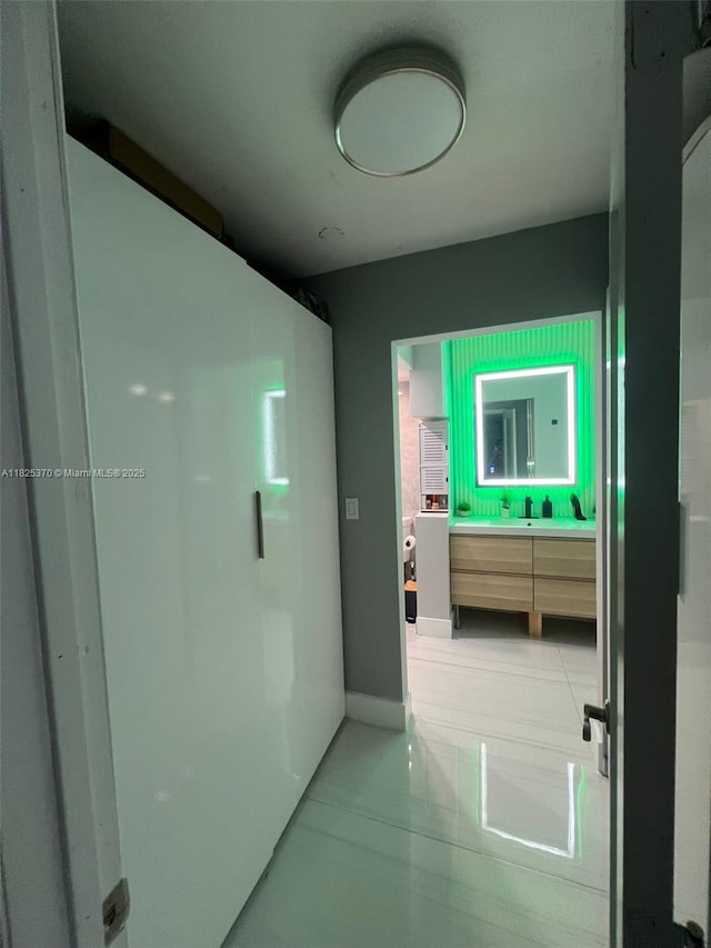17878 N Bay Rd Unit 507, Sunny Isles Beach, FL 33160 - corridor with baseboards