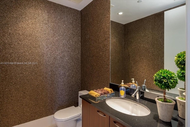 15811 Collins Ave Unit 1502, Sunny Isles Beach, FL 33160 - bathroom featuring vanity and recessed lighting