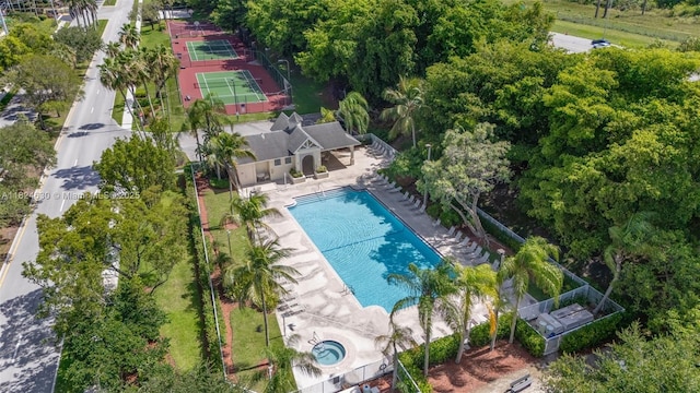 11000 Sand Piper Ct, Tamarac, FL 33321 - aerial view of a pool area