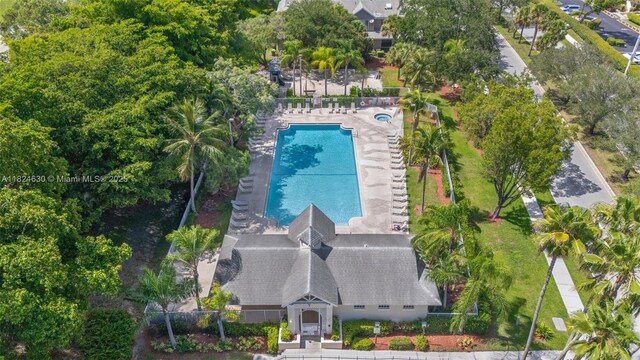 11000 Sand Piper Ct, Tamarac, FL 33321 - aerial view of a pool