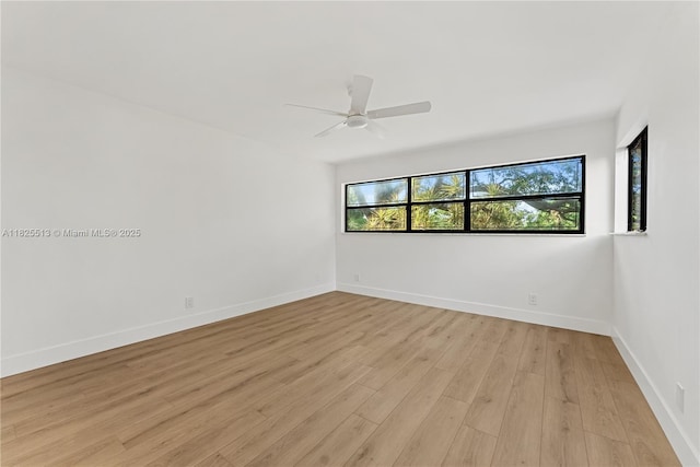 7720 NW 79th Ave Unit B6, Tamarac, FL 33321 - spare room with light wood-style floors and ceiling fan