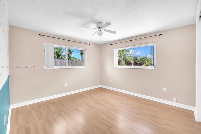 9200 SW 54th St, Cooper City, FL 33328 - spare room with ceiling fan, plenty of natural light, and light wood-style flooring