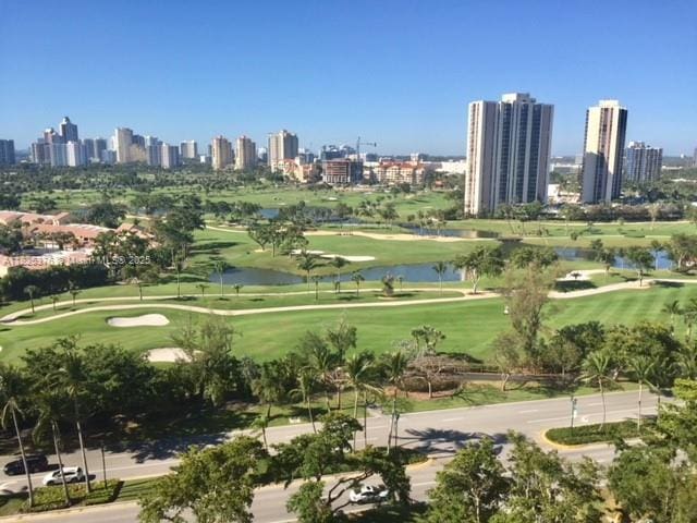 3375 N Country Club Dr Unit 1508, Aventura, FL 33180 - view of community with a view of skyline, a water view, and golf course view