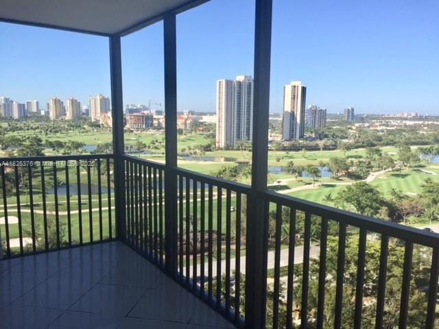 3375 N Country Club Dr Unit 1508, Aventura, FL 33180 - balcony with a skyline view