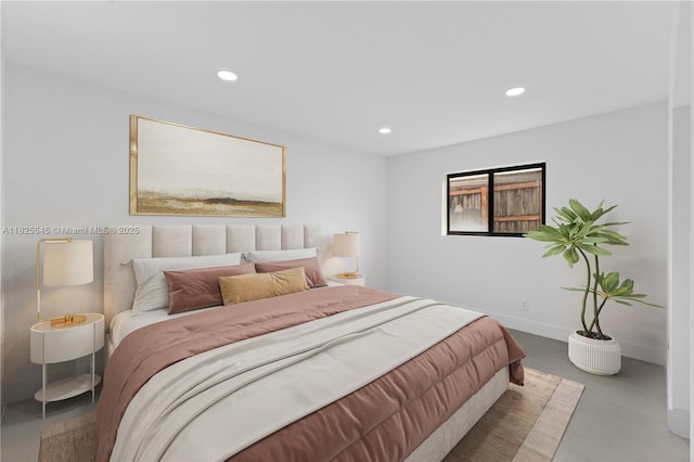 2231 N 49th Ave, Hollywood, FL 33021 - bedroom featuring recessed lighting and finished concrete floors