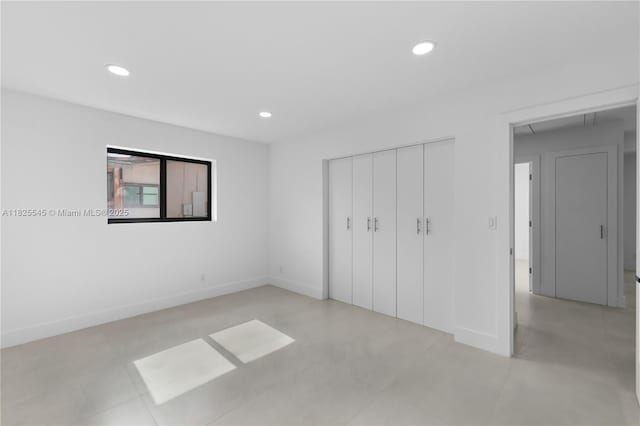 2231 N 49th Ave, Hollywood, FL 33021 - unfurnished bedroom with recessed lighting, a closet, and attic access