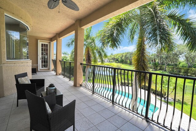 11844 Foxbriar Lake Trl, Boynton Beach, FL 33473 - patio / terrace with a ceiling fan