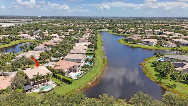 11844 Foxbriar Lake Trl, Boynton Beach, FL 33473 - aerial perspective of suburban area with a large body of water