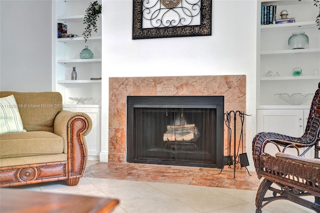 10967 NW 12th Dr, Coral Springs, FL 33071 - detailed view of built in features and a tiled fireplace