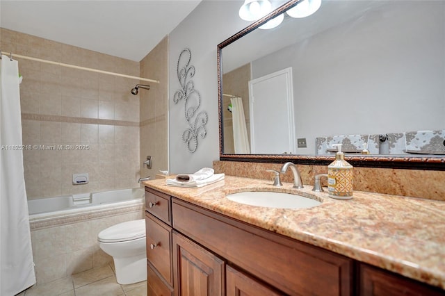 10967 NW 12th Dr, Coral Springs, FL 33071 - full bath with tile patterned floors, vanity, and tiled shower / bath combo